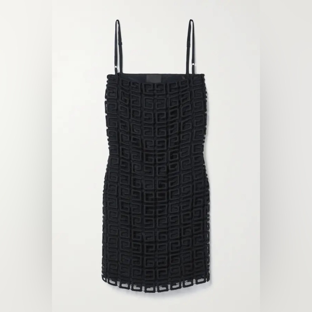 Authentic Givenchy Black Logo Lace Dress